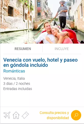 Venecia con vuelo, hotel. paseo en góndola incluido